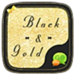 black and gold android application logo